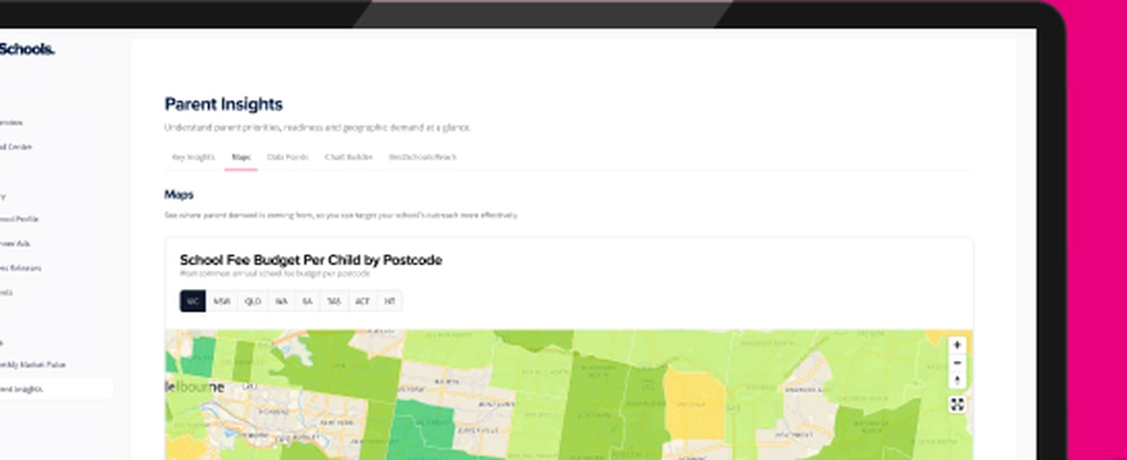Parent Insights. Understand parent priorities, readiness and geographic demand at a glance.